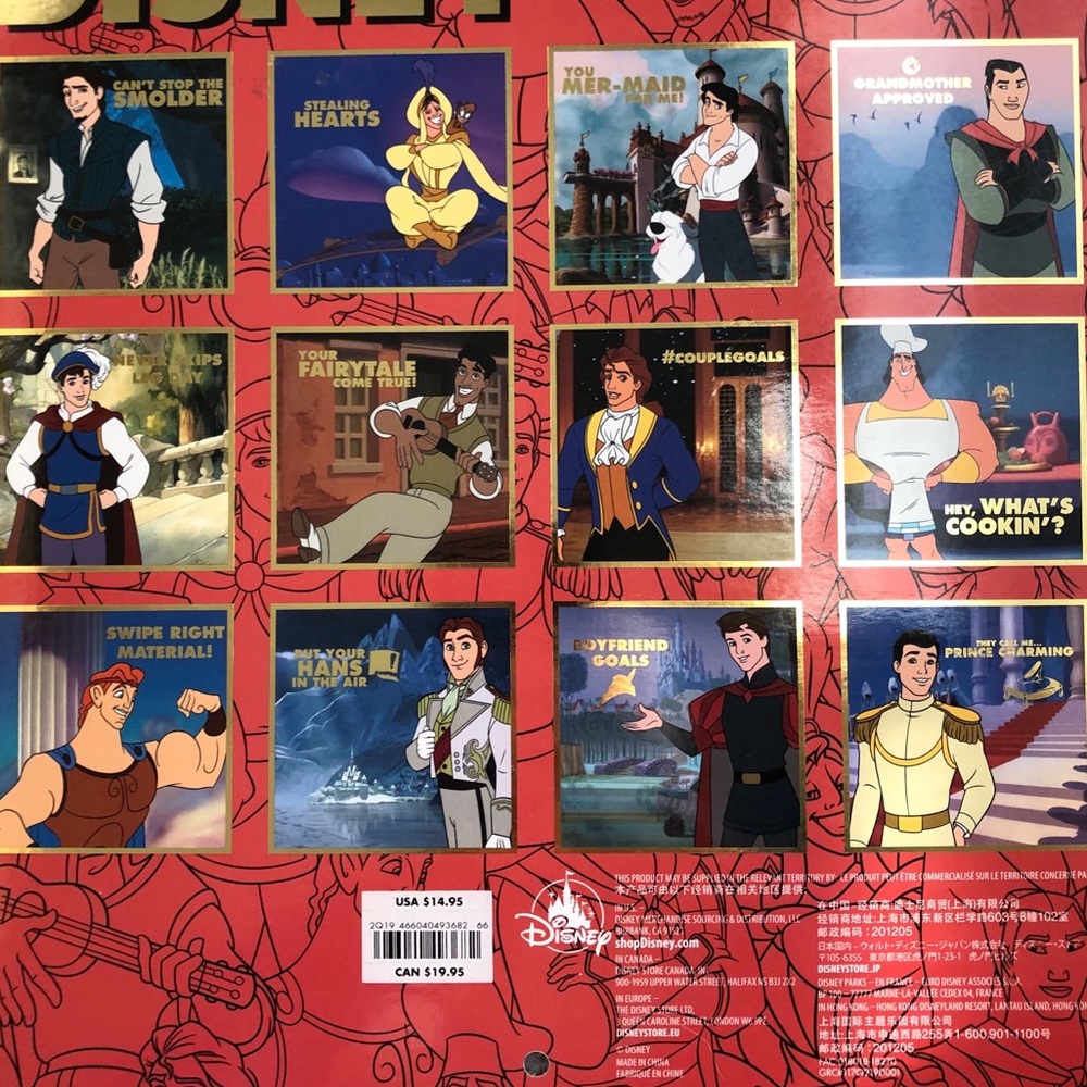 Oh My Disney Prince calendar 📆